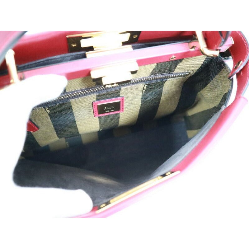 Fendi Peekaboo Shoulder Bag Leather Scarf — view 5