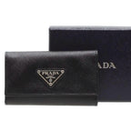 Prada Saffiano Leather Key Case Key Holder