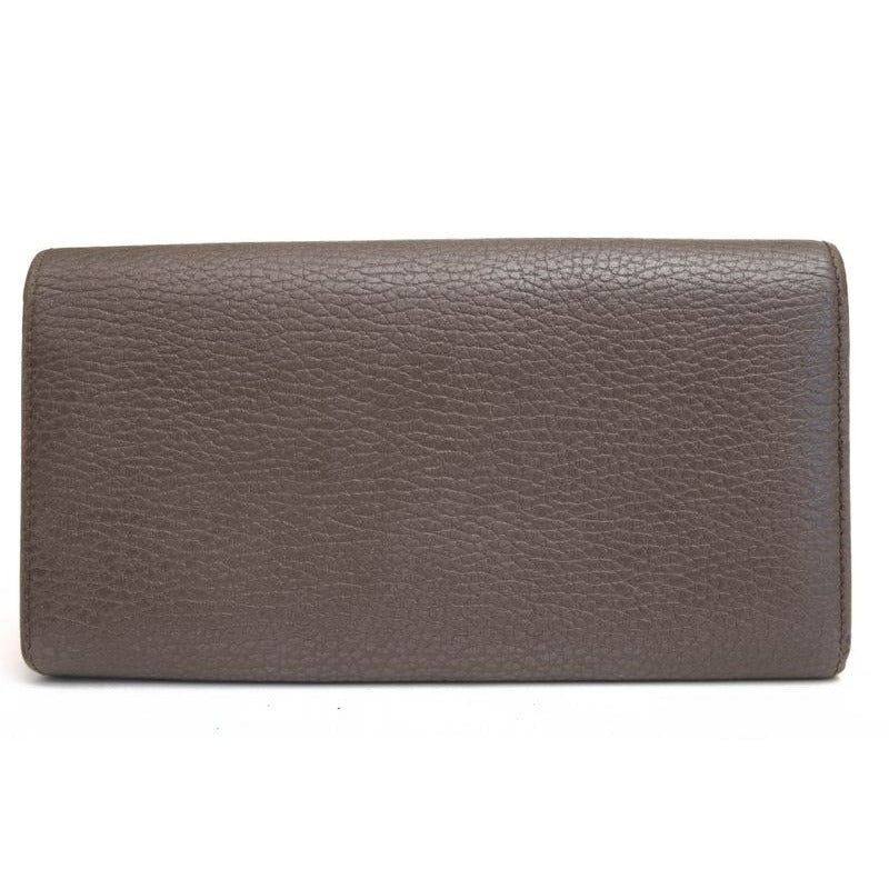 Gucci Long Wallet Women Leather Gray Swing Flap — view 2