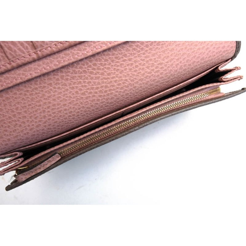 Gucci Long Wallet Women Leather Gray Swing Flap — view 6