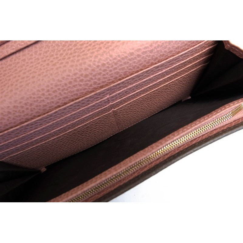 Gucci Long Wallet Women Leather Gray Swing Flap — view 7