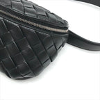 Bottega Veneta Belt Bag Waist Pouch Bag with Key Ring Black — view 6