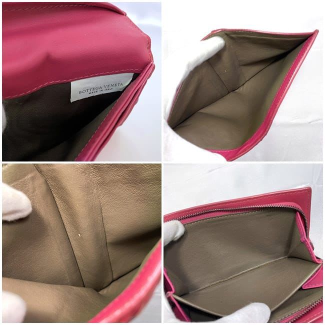 Bottega Veneta Bifold Wallet Pink Intrecciato Hook — view 9