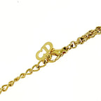 Christian Dior GP Rhinestone CD Logo Necklace Gold — view 7
