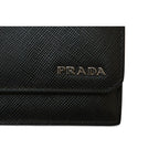 Prada Card Case Coin Business Holder Logo Leather Nero Black — view 3