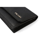 Prada Card Case Coin Business Holder Logo Leather Nero Black — view 4