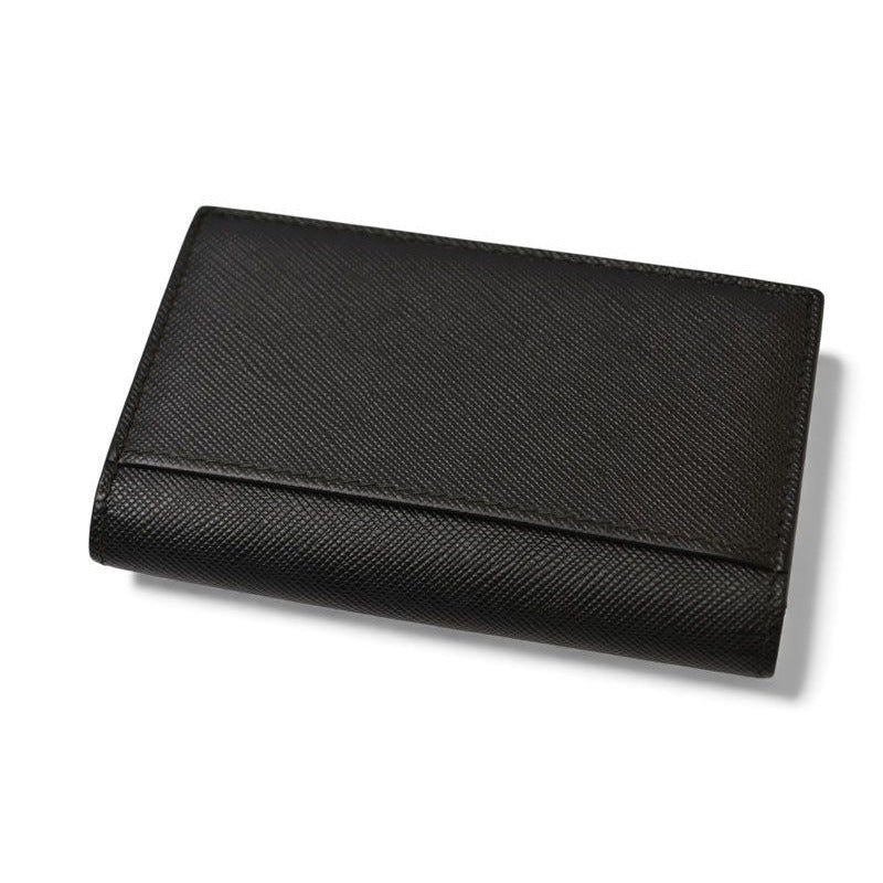 Prada Card Case Coin Business Holder Logo Leather Nero Black — view 8