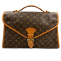Louis Vuitton Beverly Monogram 2-Way Leather Brown Light Handbag Gold