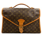 Louis Vuitton Beverly Monogram 2-Way Leather Brown Light Handbag Gold