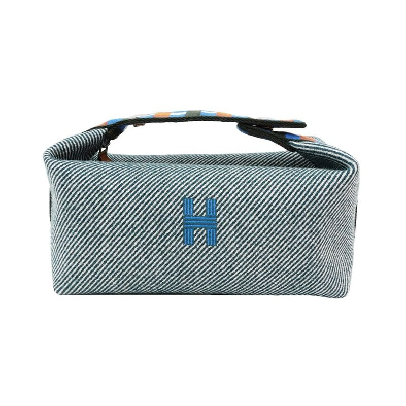 Hermes Brid A Black PM Au-carre Handbag Pouch Vert Foret — view 2