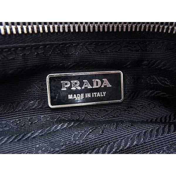 Prada Shoulder Bag Triangle Logo Bt1738 Black Tessuto Nylon — view 7