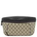 Gucci Belt Bag Cross GG Supreme Canvas Leather Beige Black Silver