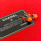 Chanel Coco Mark Flower Ladybug Motif GP Earrings Accessories 04P