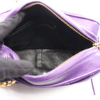 Chanel Shoulder Bag Quilted Purple Fabric Fringe Mini Chain — view 3