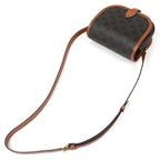 Celine Folco Medium Triomphe Canvas Shoulder Bag Tan Brown Recommended — view 4