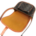 Celine Folco Medium Triomphe Canvas Shoulder Bag Tan Brown Recommended — view 6
