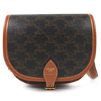 Celine Folco Medium Triomphe Canvas Shoulder Bag Tan Brown Recommended