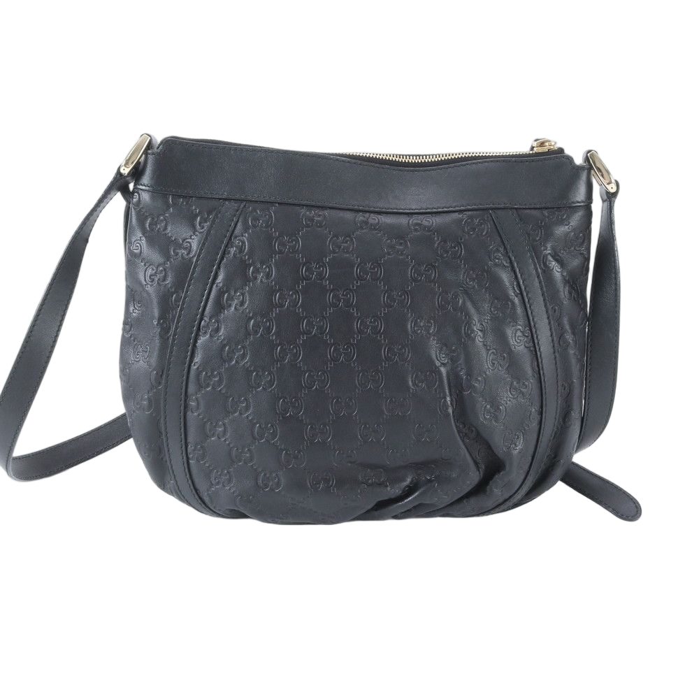 Gucci Guccissima Abbey Leather Shoulder Bag Crossbody Tote Black — view 2