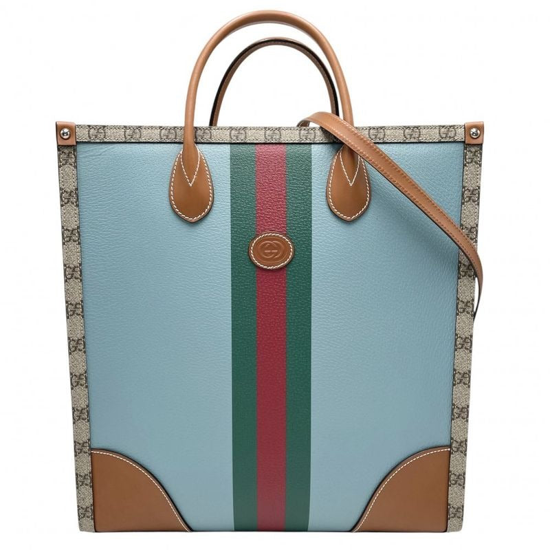 Gucci 2-Way Web GG Medium Tote Bag Handbag — view 2