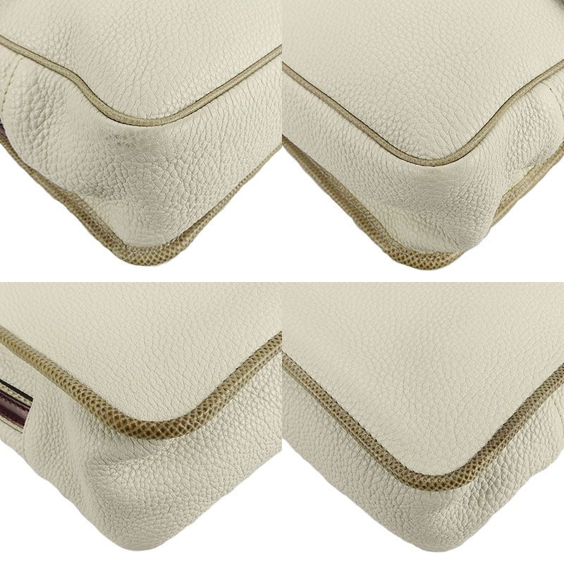 Loewe Shoulder Bag Miami 374.96.623 White Gold Hardware — view 4