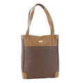 Gucci Vintage Micro GG Leather Shoulder Bag Tote Brown