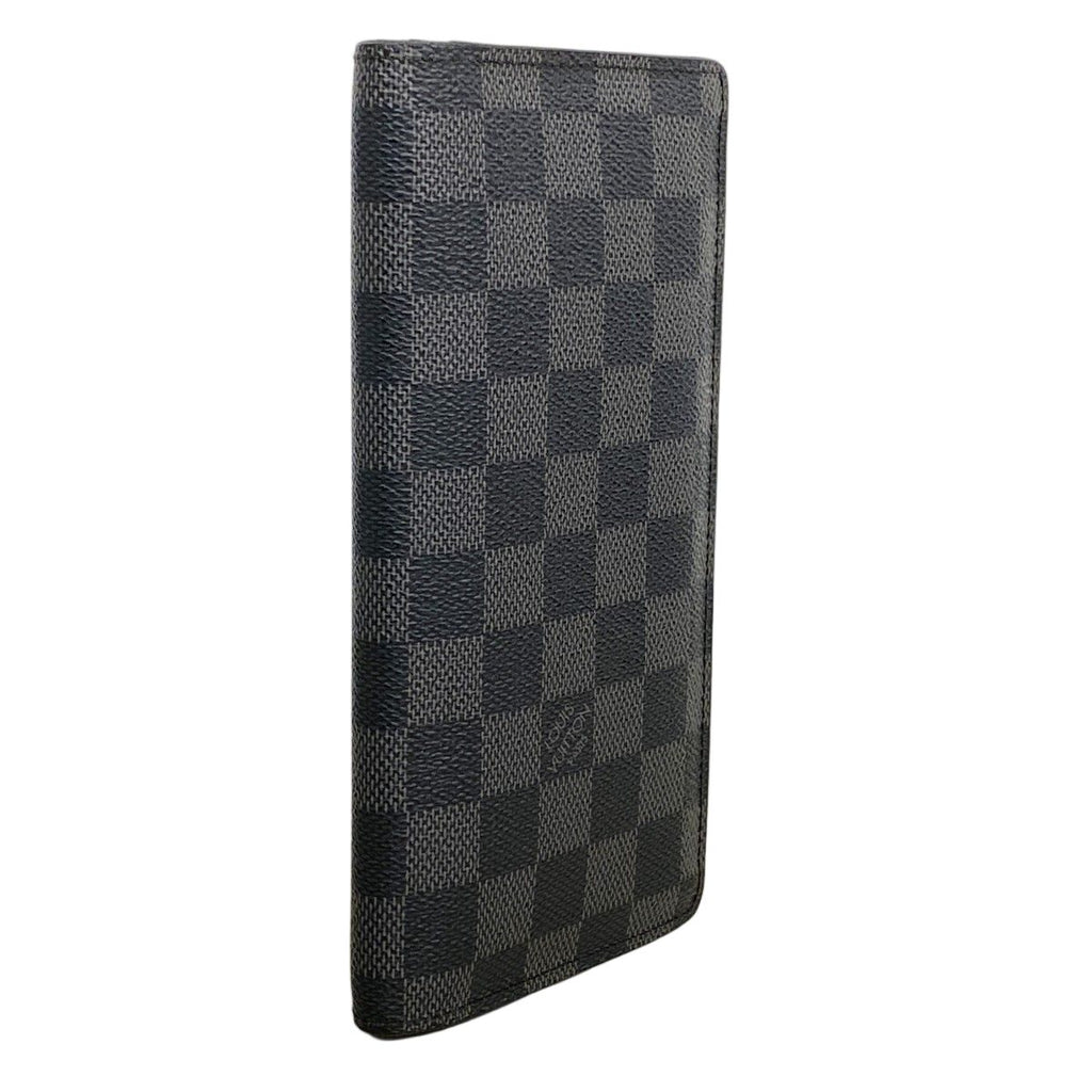 Louis Vuitton Wallet Damier Graphite Portefeuille Brazza Black Gray — view 2