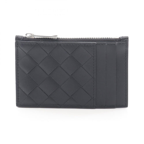 Bottega Veneta Coin Case Intrecciato Fragment Black