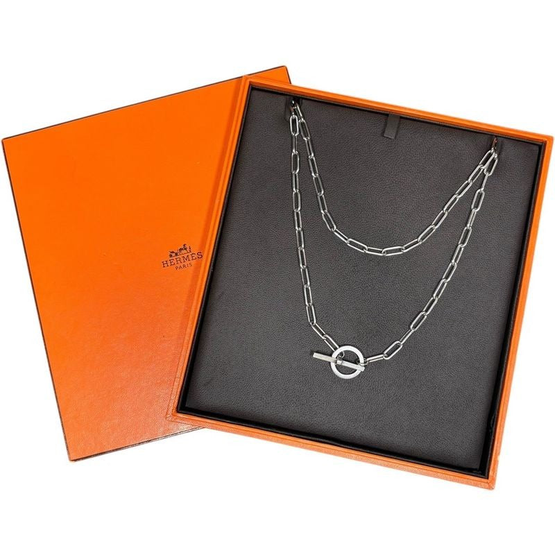 Hermes Chaine Dancre Game Chain Necklace Silver — view 2