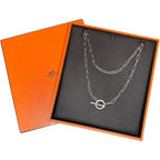 Hermes Chaine Dancre Game Chain Necklace Silver — view 2