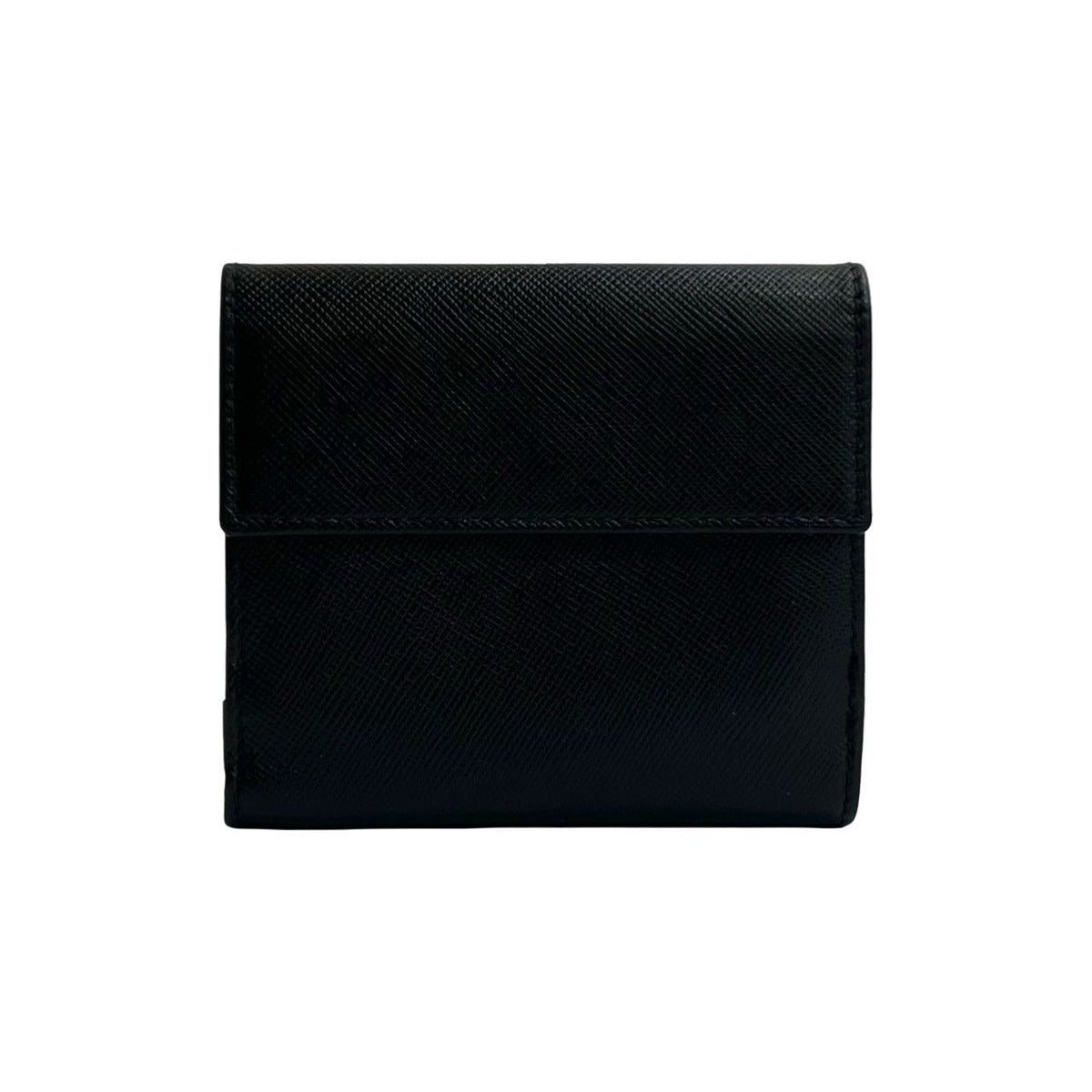 Prada Logo Saffiano Leather Trifold Wallet Mini Coin — view 2