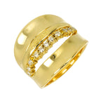 Celine Ring Diamond 18k Yellow Gold 750 Logo