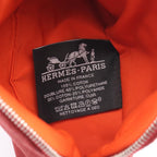 Hermes Pouch Bolide 15 Mini Rouge Ash Canvas Leather — view 4