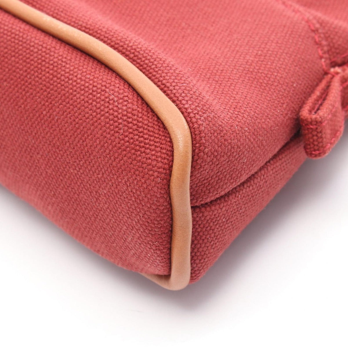 Hermes Pouch Bolide 15 Mini Rouge Ash Canvas Leather — view 5