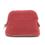 Hermes Pouch Bolide 15 Mini Rouge Ash Canvas Leather