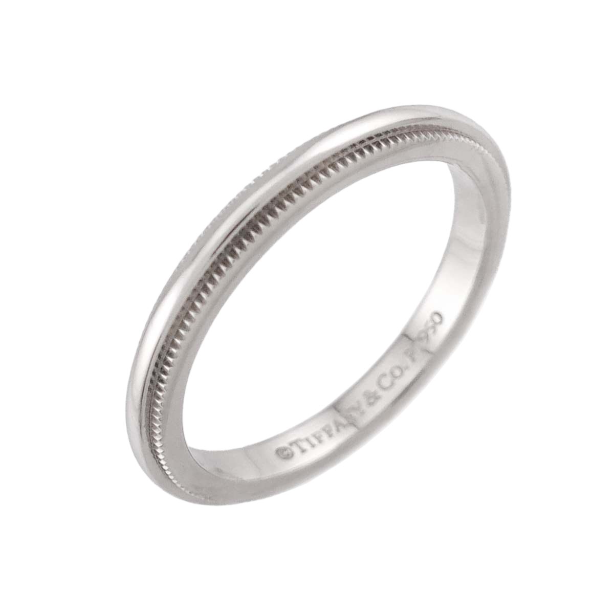 Tiffany & Co Milgrain Ring Pt Platinum Together