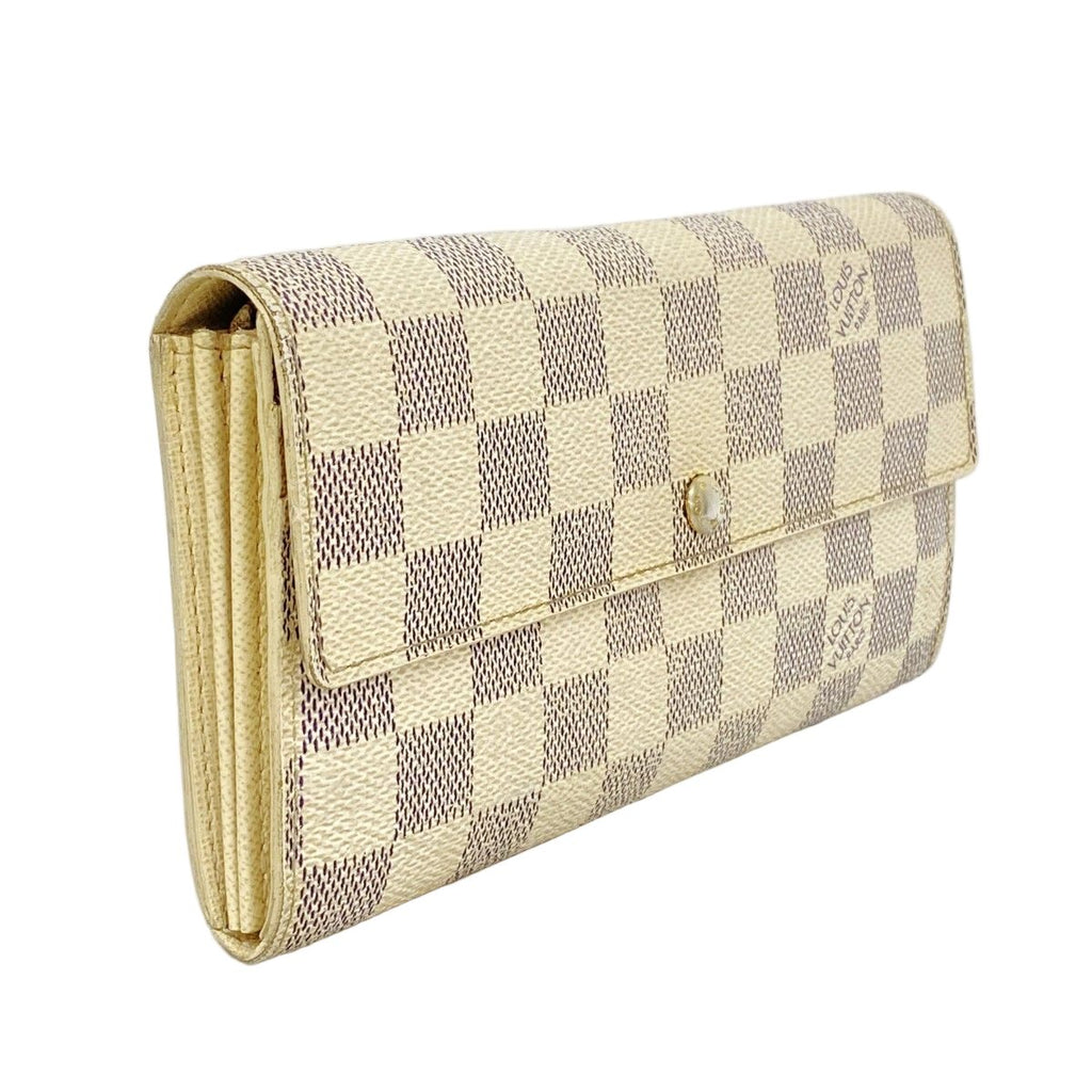 Louis Vuitton Wallet Damier Azur Portefeuille Sarah White — view 2