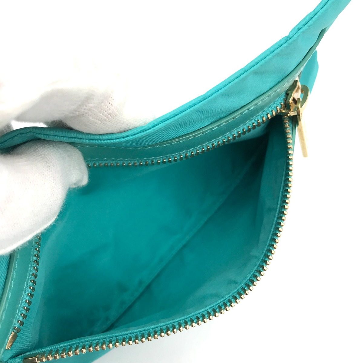 Chanel Bubble Quilt Double Chain Shoulder Bag Blue — view 8