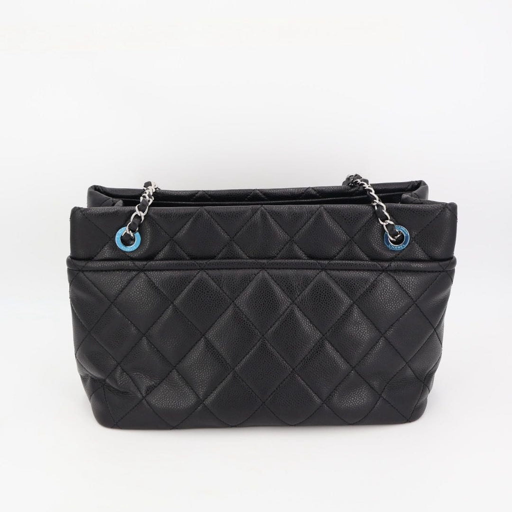 Chanel Quilted Caviar Leather Chain Tote — view 4