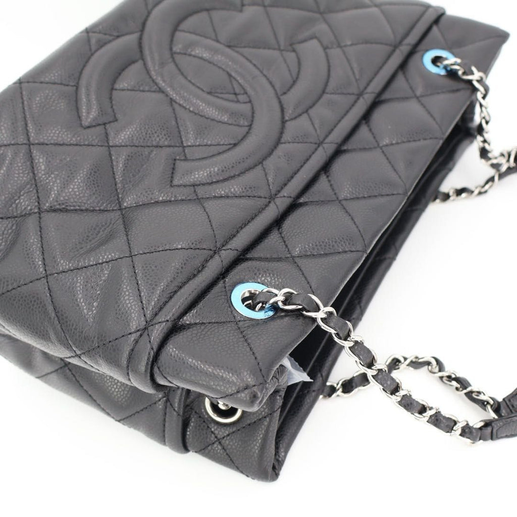 Chanel Quilted Caviar Leather Chain Tote — view 8