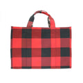 Christian Dior 19 AW Double L Canvas Check Tote Bag Red