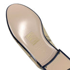Gucci Prince Town Flat Shoes Leather Beige Red Gold Mule Slipper Sandals — view 8