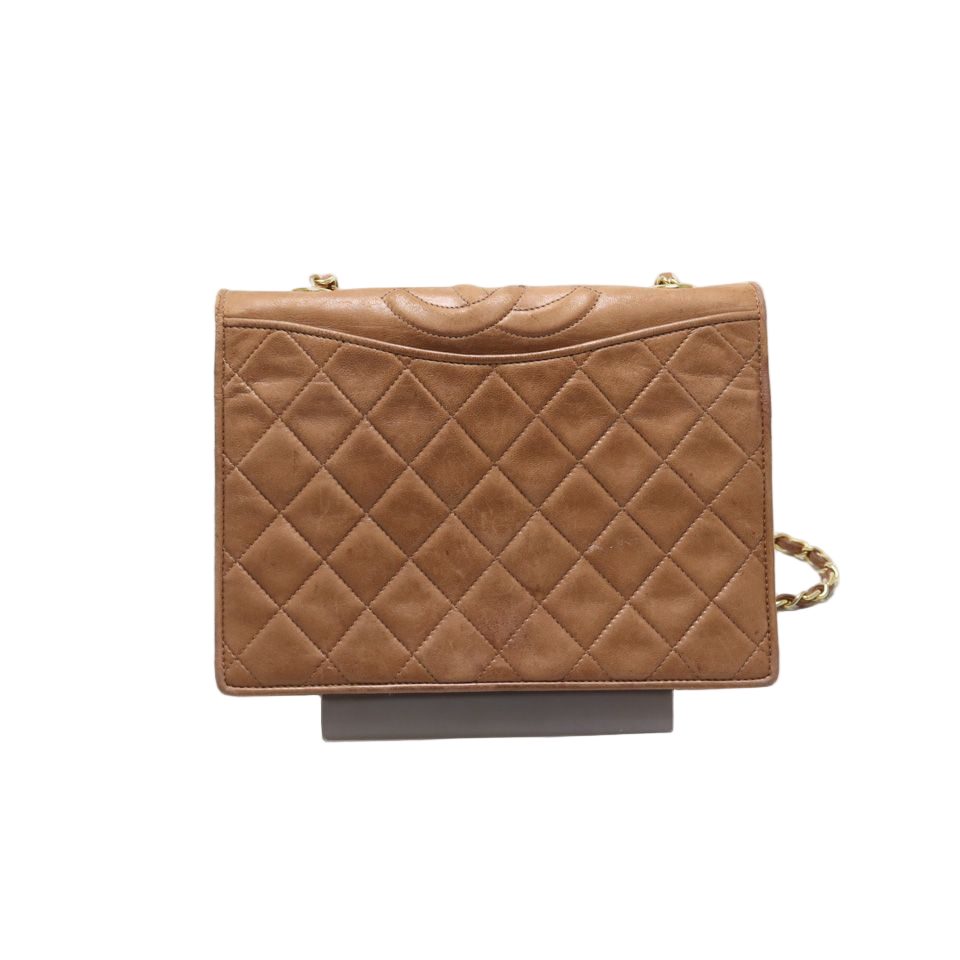 Chanel Stand Quilted GD Leather Che Handbag