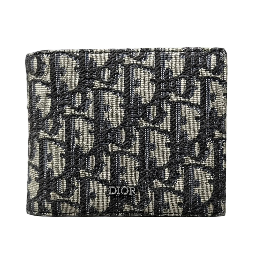 Dior Oblique Bifold Wallet Blue