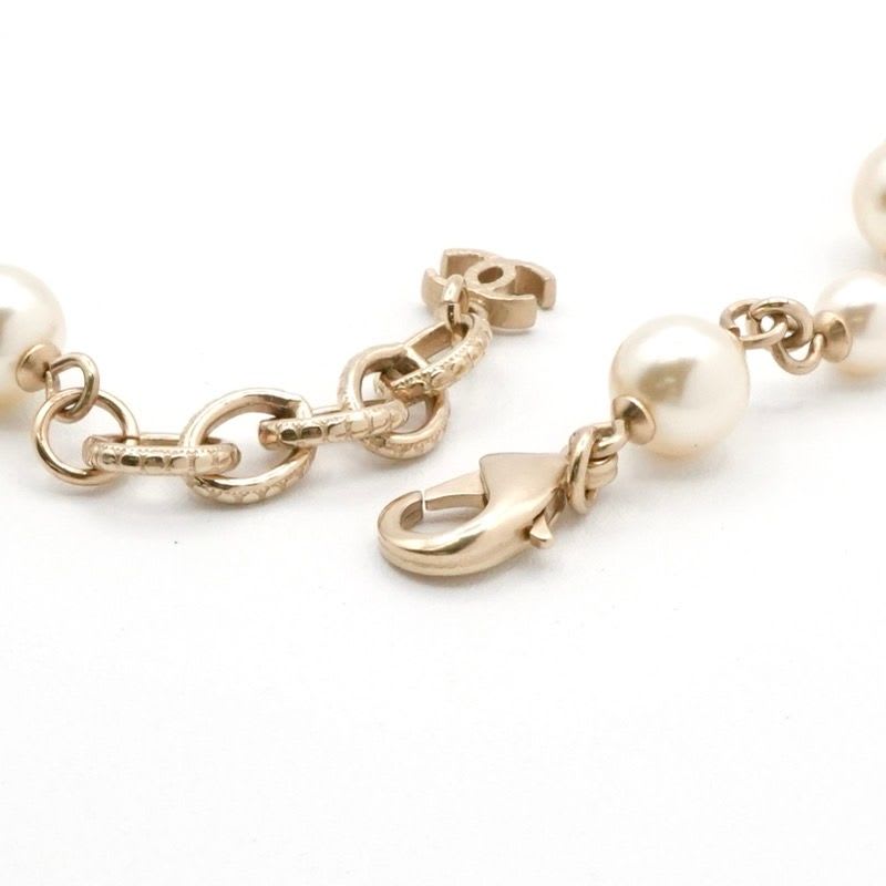 Chanel Choker Gold Silver Pink Coco Mark Long Necklace — view 6