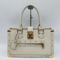Louis Vuitton Fabreau Handbag Suhali Goatskin Bronne A4 Flap