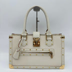 Louis Vuitton Fabreau Handbag Suhali Goatskin Bronne A4 Flap