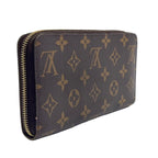 Louis Vuitton Zippy Wallet Monogram Leather Brown Round Gold — view 2