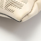 Fendi Shoulder Bag FF Logo Off White Leather — view 5