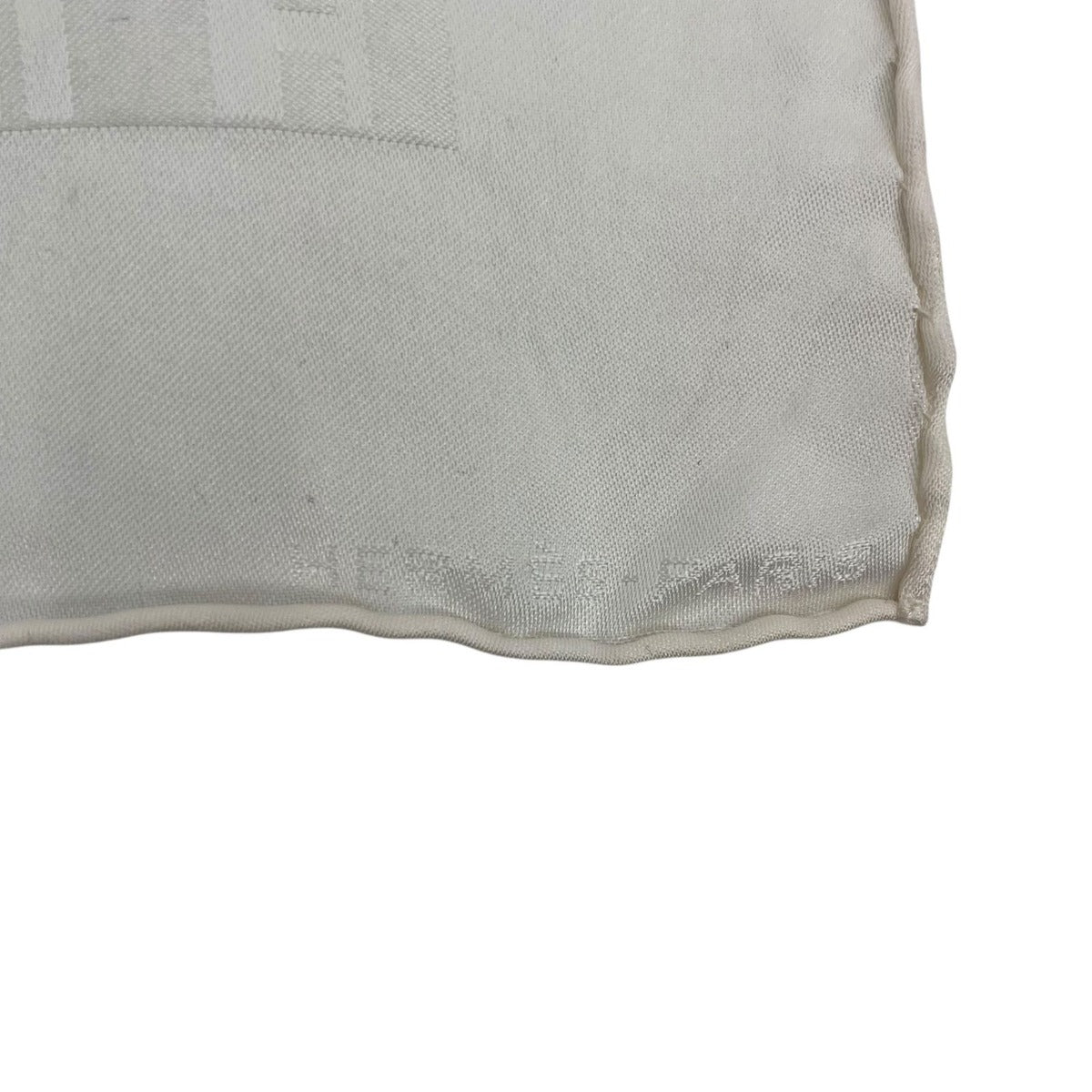 Hermes Scarf Handkerchief 100% Silk H Pattern White — view 6
