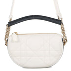 Dior Handbag Macro Cannage Vibe Micro Hobo 2-Way White